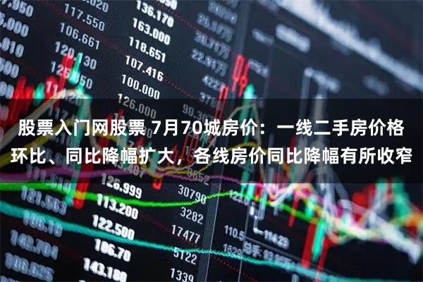 股票入门网股票 7月70城房价：一线二手房价格环比、同比降幅扩大，各线房价同比降幅有所收窄